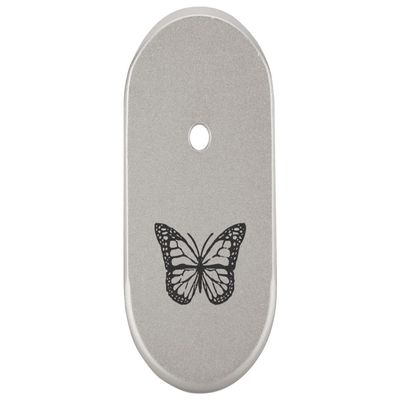 NDZ Performance Magazine Base Plate Finger Extension for Smith & Wesson CSX 9mm 10 Round Butterfly, Laser Engraved Anodized Aluminum in Silver