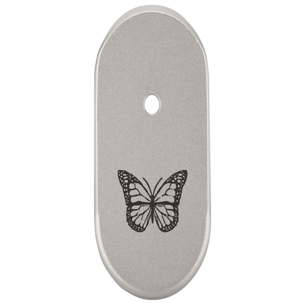 NDZ Performance Magazine Base Plate Finger Extension for Smith & Wesson CSX 9mm 10 Round  Butterfly, Laser Engraved Anodized Aluminum in Silver