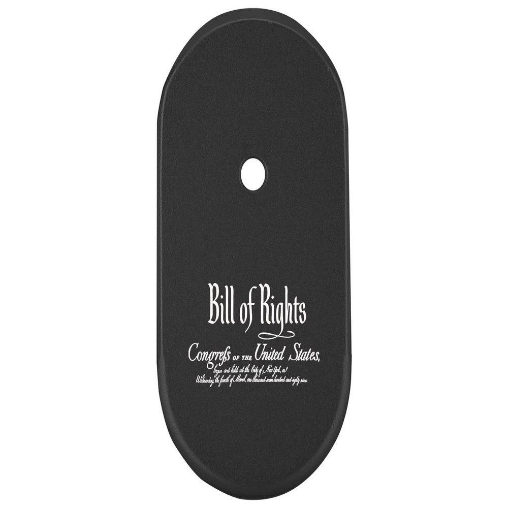 NDZ Performance Magazine Base Plate Finger Extension for Smith & Wesson CSX 9mm 10 Round  Bill of Rights Script Text, Laser Engraved Anodized Aluminum in Black