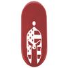 NDZ Performance Magazine Base Plate Finger Extension for Smith & Wesson CSX 9mm 10 Round  Spartan Helmet US Flag, Laser Engraved Anodized Aluminum in Red view 1