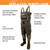 FROGG TOGGS Men's Grand Refuge 3.0 Bootfoot Hunting Wader with removable Insulation Liner- SLIM view 2