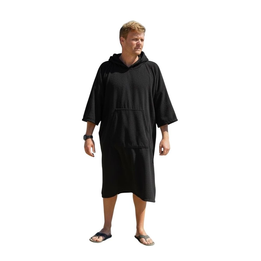 Malo'o Surf Poncho Changing Robe with Hood | Quick Dry Microfiber Wetsuit Changing Towel with Pocket for Surfing Poncho Men Women and Children