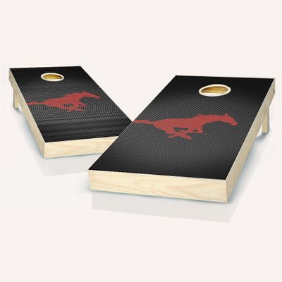 Skip's Garage SMU Slanted Cornhole Set - Include Case + Hole + Edge Lights