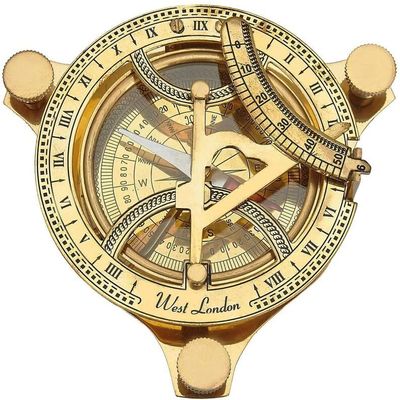 4 inch Brass Sundial Compass Marine Nautical Navigation Compass Finding Compass Magnetic Compass Gift Compass Map Reader Compass by Better Buy Handicraft
