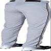 Rawlings | BP31SRP Baseball Pants | Youth Small | Piped - Grey / Black view 4