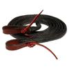 Double Diamond Flat Waxed Nylon Roping Rein - Natural or Black (1", Black) view 1