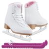 Jackson Classic JC381 Pink Lining Figure Ice Skates - Girls 13 - Bundle with Skate Guards view 1