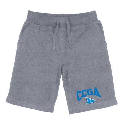 College of Coastal Georgia Mariners Premium College Fleece Drawstring Shorts - Heather Grey, Medium