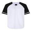AIRNINE Men's Bandana Print Baseball Jersey Button Down Shirts (S to 5XL) (White/Black_J50, Small) view 1
