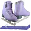 Jackson Classic JC380 Lilac Figure Ice Skates - Womens 7 - Bundle with Skate Guards view 1