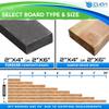 Cuda Powersports Custom Make Boat Trailer Bunk Boards Boat Trailer Bunk Boards (1 Pair) Carpeted Bunk Boards -2"x4"x78in Long-Wood view 3