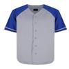 AIRNINE Men's Bandana Print Baseball Jersey Button Down Shirts (S to 5XL) (Grey/Blue_J50, Medium) view 1