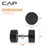 CAP Barbell 50 lbs Coated 12 - Sided Dumbbell Set, 25LBx2 view 3