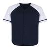 AIRNINE Men's Bandana Print Baseball Jersey Button Down Shirts (S to 5XL) (Navy/White_J50, 4X-Large)