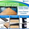 Cuda Powersports Custom Make Boat Trailer Bunk Boards Boat Trailer Bunk Boards (1 Pair) Carpeted Bunk Boards -2"x4"x18in Long-Wood view 2