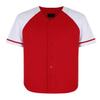 AIRNINE Men's Bandana Print Baseball Jersey Button Down Shirts (S to 5XL) (Red/White_J50, X-Large) view 1