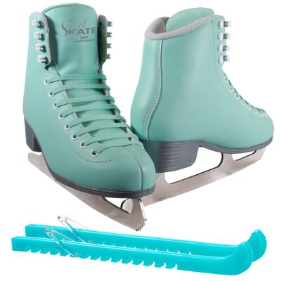 Jackson Classic JC380 Mint Figure Ice Skates - Womens 7 - Bundle with Skate Guards