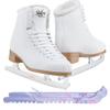 Jackson Classic JC381 Fleece Lining Figure Ice Skates - Girls 3 - Bundle with Skate Guards view 1