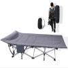 KAKO Folding Camping Cot, Heavy Duty 600 Lbs Portable Bed for Adults, Camping Beds with Carry Bag, Grey view 1