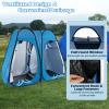 Goplus 2 Room Pop Up Shower Tent, 6.3FT Outdoor Portable Changing Room with Ground Stake, Wind Rope, Carry Bag, Window, Clothesline, Pocket, Privacy Instant Bathroom Tent for Camping Toilet view 3