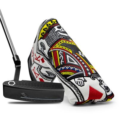 BAIRBRE Golf Putter Covers Blade Putter Headcover Poker Diamond King Blade Putter Cover with Magnetic Closure Leather Golf Headcover for Most Brands