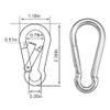 Carabiner Clip, 10PCS 2.36 Inch Stainless Steel Keychain Carabiner. Small Carabiner Clips, Spring Snap Hook, Locking Carabiners Clips for Plant Hanging, Outdoor Camping. 270 lbs. view 2