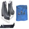 Jackson Classic JC553 Figure Ice Skates - Boys 1 - Bundle with Skate Guards, Towel view 1