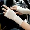 Jinbiyike Sunblock Cooling Glove Tattoo Cover Up Breathable Fingerless Mittens Driving Cycling (Complexion) view 3