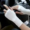 Jinbiyike Sunblock Cooling Glove Tattoo Cover Up Breathable Fingerless Mittens Driving Cycling (Complexion) view 4