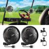Roykaw Golf Cart Fan Portable USB Input Compatible with EZGO Club Car Yamaha, 3-speed Settings, 360 Degree Rotation, Long Lasting, Low Noise Designed, Quick Release & Won't Fall off view 1