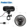 Roykaw Golf Cart Fan Portable USB Input Compatible with EZGO Club Car Yamaha, 3-speed Settings, 360 Degree Rotation, Long Lasting, Low Noise Designed, Quick Release & Won't Fall off view 3