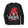 Black metal Gnome Matching Christmas PJS For Family Long Sleeve T-Shirt view 1