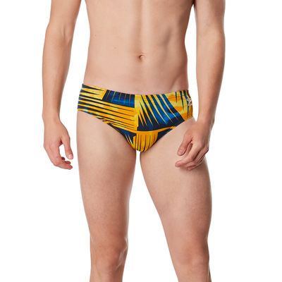 Speedo Men's Swimsuit Brief Endurance+ Printed Team Colors