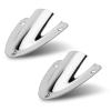 Luter 2pcs Stainless Steel Clam Shell Vent, Silver Streamline Clam Shell Vent Small Lightweight Sturdy Marine Wire Cable Vent Cover for Boat Outdoor Application Motor Home view 1