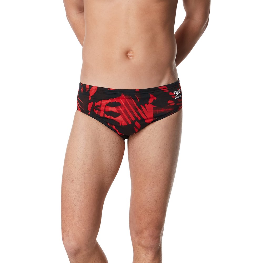 Speedo Men's Swimsuit Brief Endurance+ Printed Team Colors