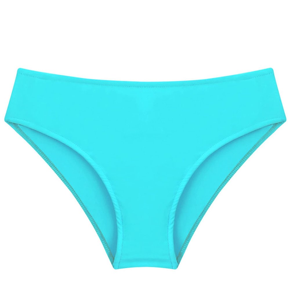 Moily Kids Girls Solid Color Swim Bottoms Triangle Bikini Briefs Swimwear Gymnastics Dance Sports Underpants Light Green 4 Years