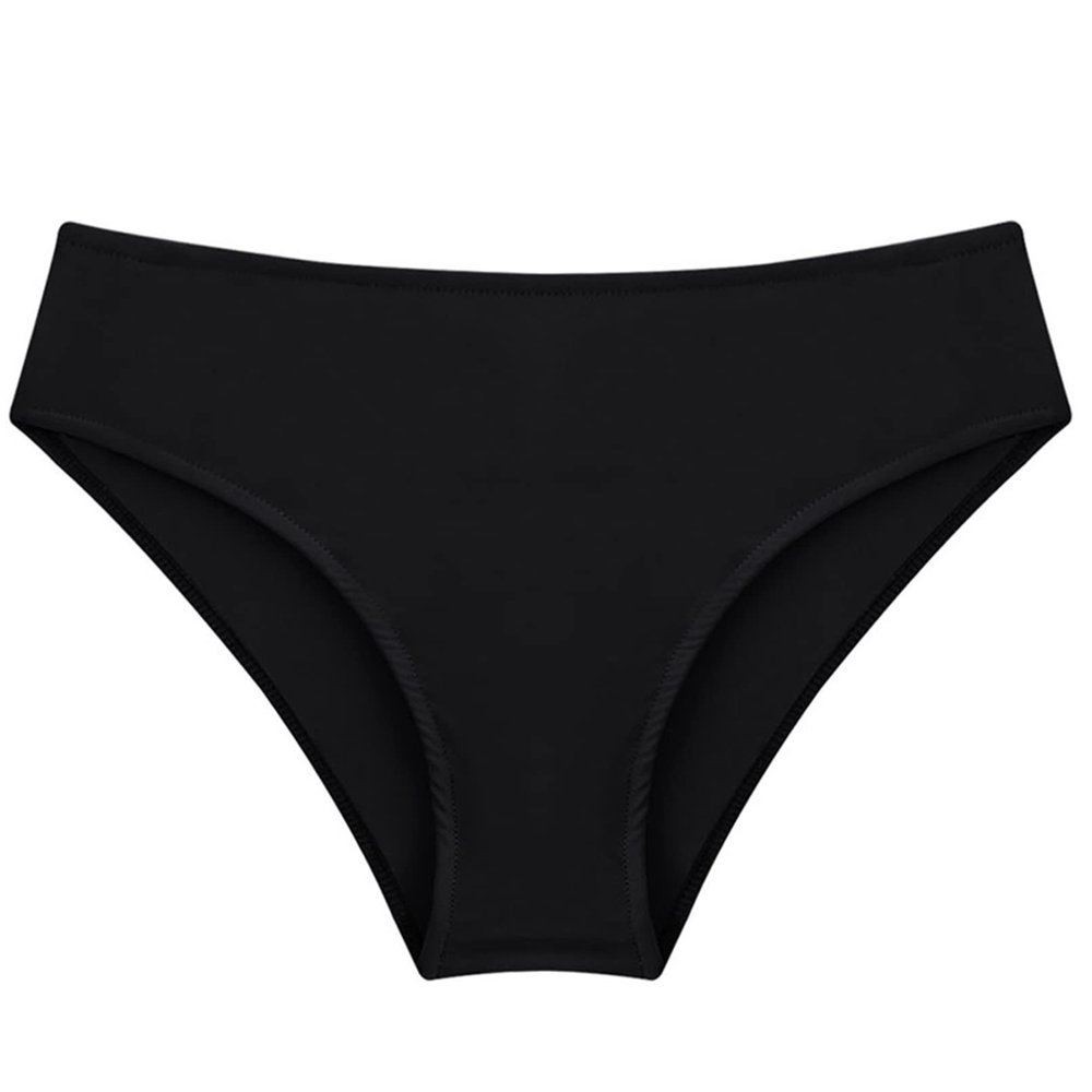 Moily Kids Girls Solid Color Swim Bottoms Triangle Bikini Briefs Swimwear Gymnastics Dance Sports Underpants Black 4 Years