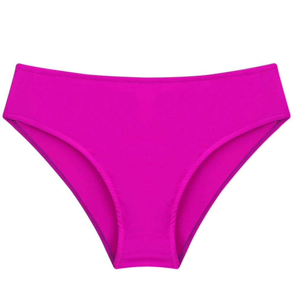 Moily Kids Girls Solid Color Swim Bottoms Triangle Bikini Briefs Swimwear Gymnastics Dance Sports Underpants Hot Pink 8 Years