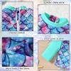 6 Month Infant Baby Girl 3-Piece Rash Guard Swimwear Sets Long Sleeve Mermaid Swimsuit Bathing Suit 6-12 Months view 3