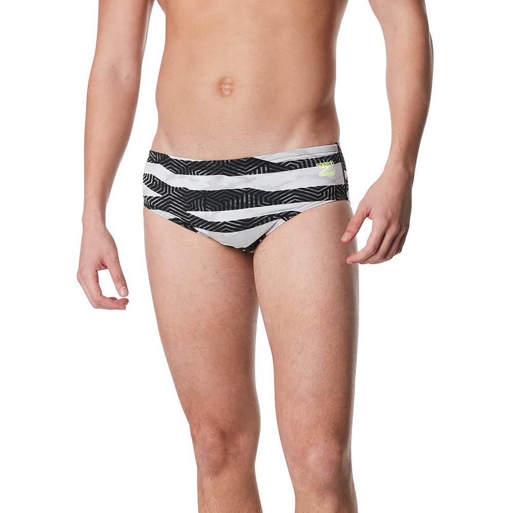 Speedo Men's Swimsuit Brief Endurance+ Printed Team Colors