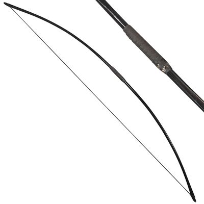 ZSHJGJR 66" Archery Traditional Hunting English Longbow 25-150LBS One-Piece Recurve Bow Straight Bow Right/Left Handed for Outdoor Hunting Target Shooting (Black, 110lbs)