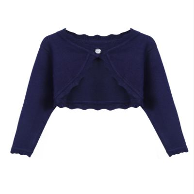 Arshiner Girls Shrug Tops Kids Long Sleeve Dress Cardigan Sweater for 5-6 Years Navy Blue