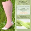 LEVSOX Wide Calf Compression Socks for Women Plus Size Pregnancy Cute Fun 15-20mmHg Knee High Extra Large Support Socks for Nurse, Medical, Travel, Pink, Grey, Navy view 3