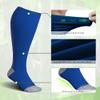LEVSOX Wide Calf Compression Socks for Women Plus Size Pregnancy Cute Fun 15-20mmHg Knee High Extra Large Support Socks for Nurse, Medical, Travel, Pink, Grey, Navy view 4