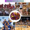 Lovecheer 2PCS Metallic Purple and Gold Pom Poms Cheerleading for Team Spirit Basketball Football Hockey Sports Party Dance Cheering view 4
