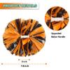 Lovecheer 2PCS Pom Poms Cheerleading Orange and Black Cheer Pompoms Team Spirit Basketball Hockey Baseball Sporting Events Halloween Party Cheering view 2
