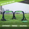 Sport Squad Portable Soccer Goal Net Set - Set of Two 4' Pop Up Training Soccer Goals with Compact Carrying Case - Easy Assembly and Compact Storage & Wilson Traditional Soccer Ball - Black/White view 3