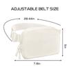Belt Bag for Women Two-Way Zipper Fanny Pack Crossbody Bags for Women Fashion Waist Packs Cross Body Fanny Pack with Adjustable Strap Gifts for Teen Girls (Ivory) view 3