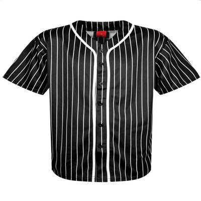 AIRNINE Men's Bandana Print Baseball Jersey Button Down Shirts (S to 5XL) (Black_J44, 3X-Large)