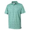 Golf Shirts for Men Dry Fit Short Sleeve Print Performance Moisture Wicking Polo Shirt view 1